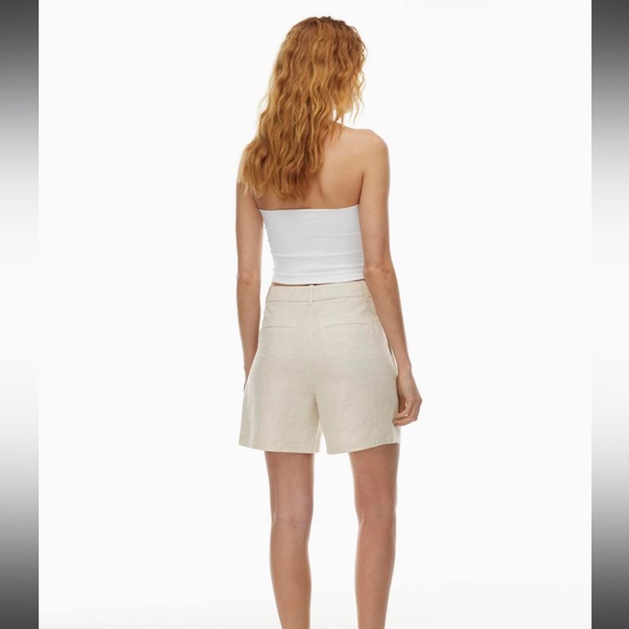 H&M Linen Tailored Shorts in Beige - Picture 4 of 10